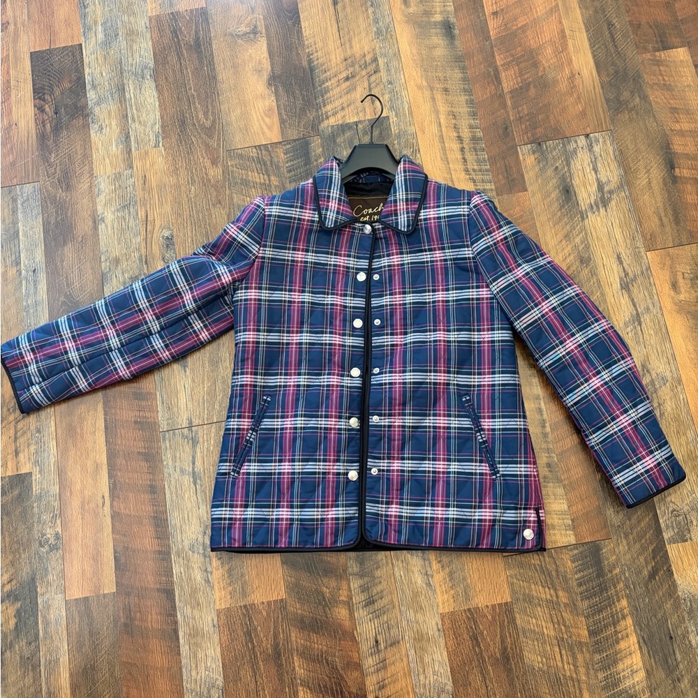 Coach Multicolor Plaid Jacket